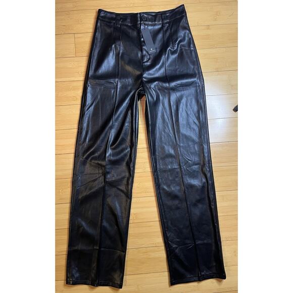 NWT Lulus Size Medium Vegan Faux Leather High Waisted Pants/Trousers - Picture 5 of 10